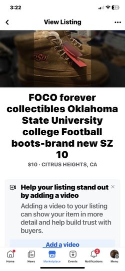 ODU College Football Boots Men’s SZ 10- Brand New