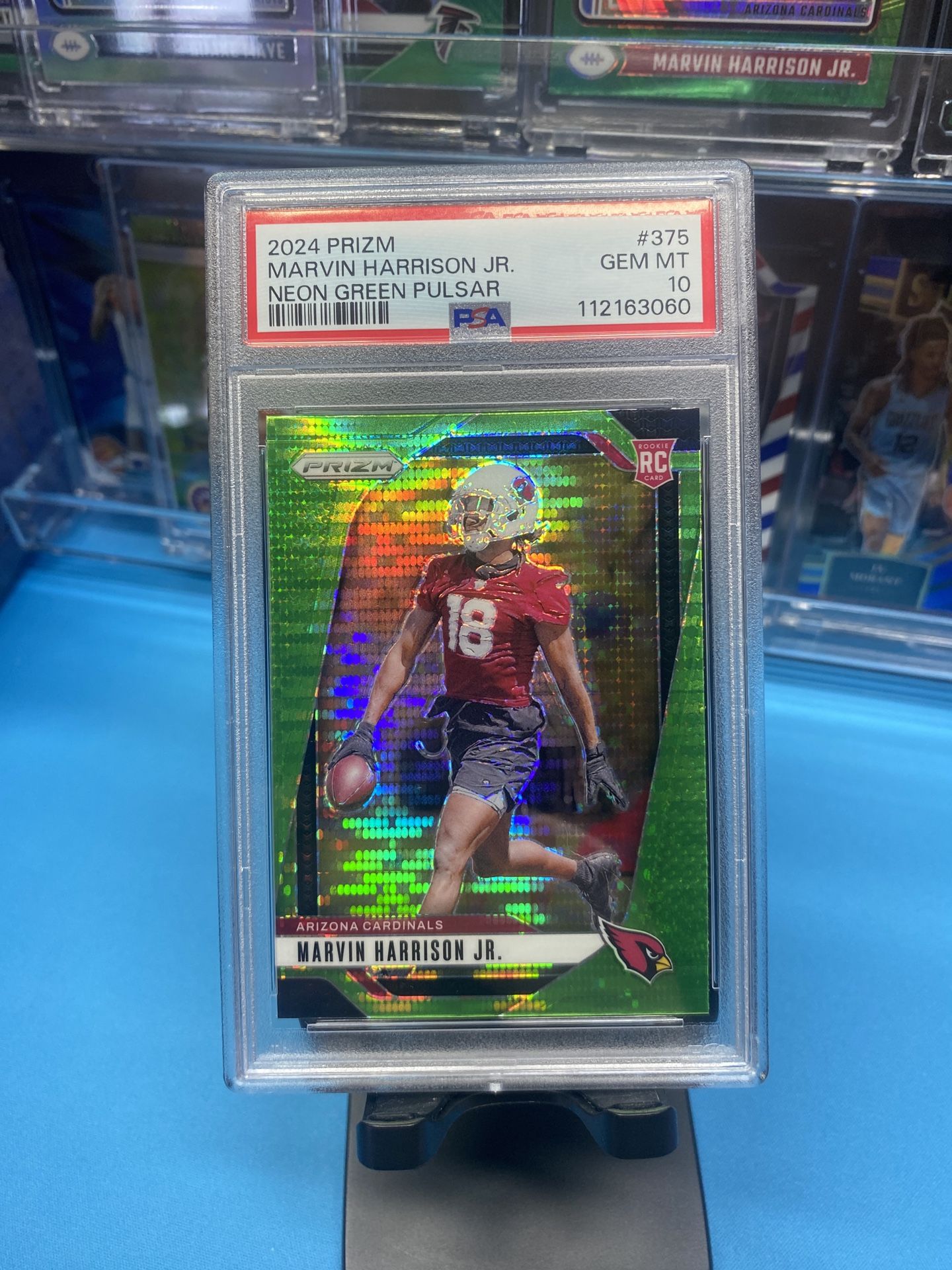 PSA 10- Marvin Harrison Jr Neon Green Pulsar