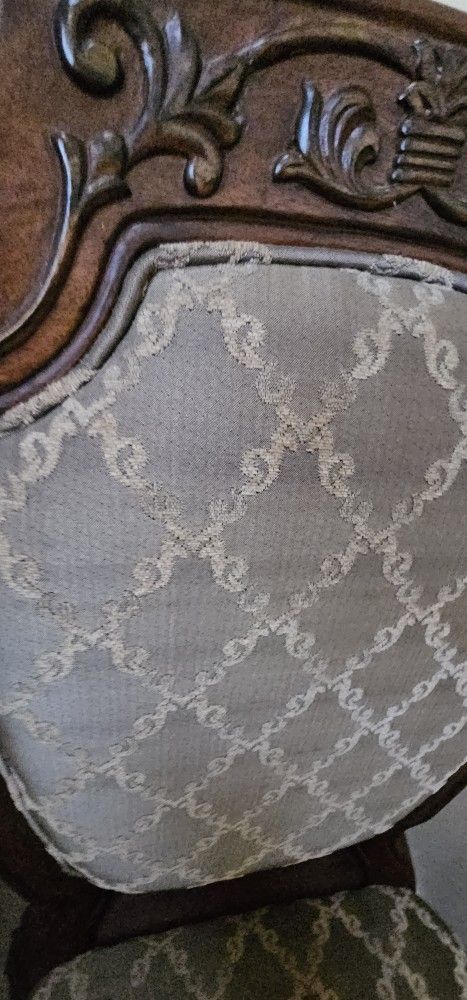 Set of 4 Heavy Carved Dining Chairs β French Rococo Style