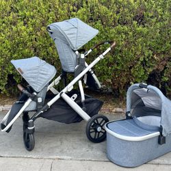 Uppababy Vista V2 Like New Condition Double Stroller 