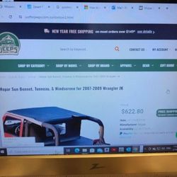 2007-09 Jeep JK Sun Bonnet Kit with Tonneau Cover 