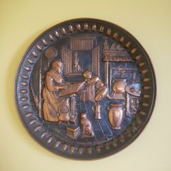 Wall Deco Europe Antique Copper Relief