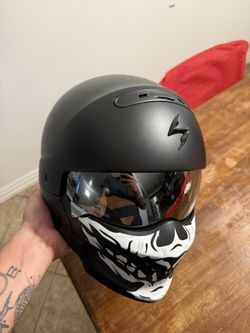 Scorpion Exo Covert Large Motorcycle Helmet w/ accessories