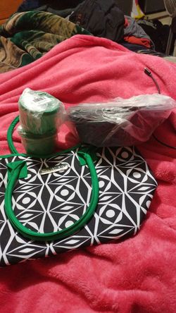 Bolsa para lunche 2 vasitos y un crystalware. Container