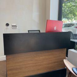 Contemporary Modern Walnut/Black Desk