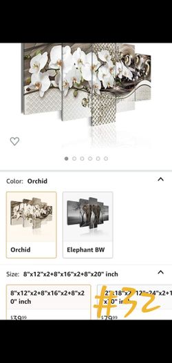 Orchids Plower Painting. 5 Panels