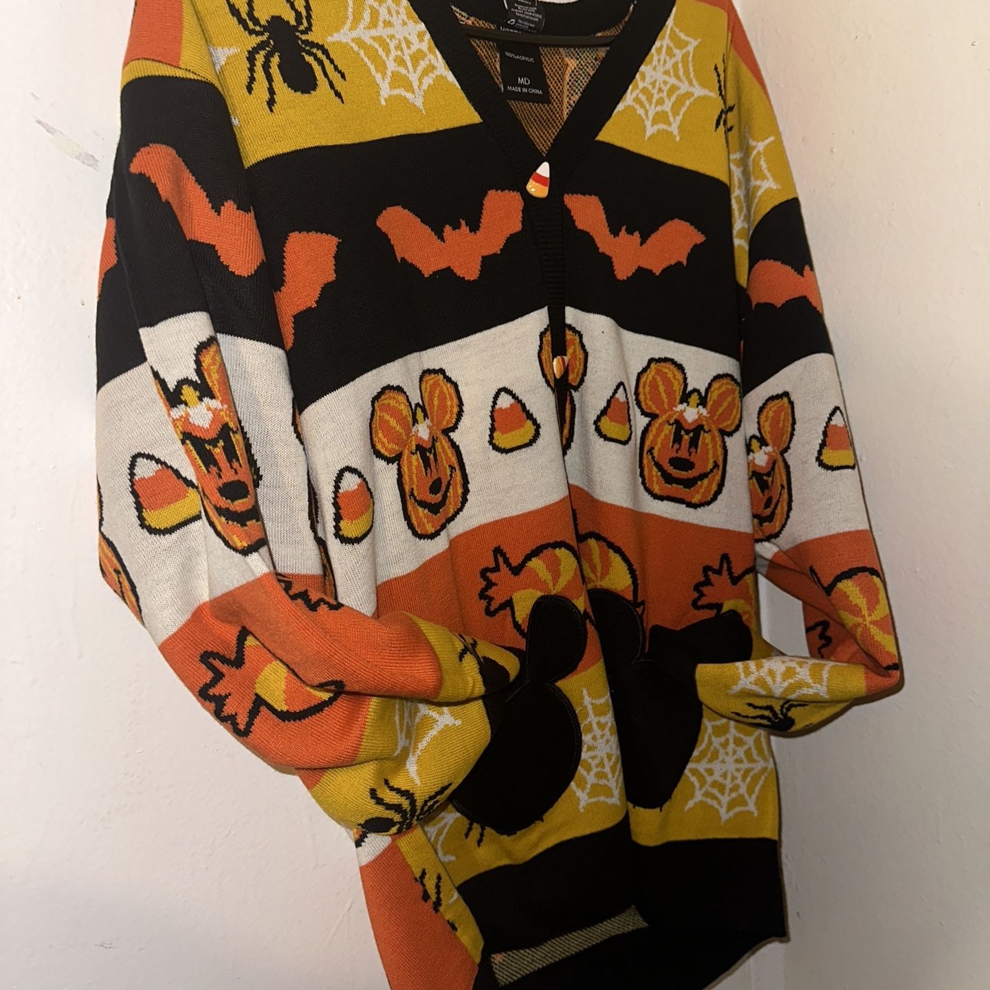 Disney Halloween Cardigan Candy Corn high quality Small Her Universe Mickey Mouse New