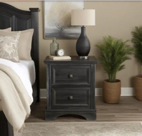 Ops Home Furnishings 2 Drawer Nightstand