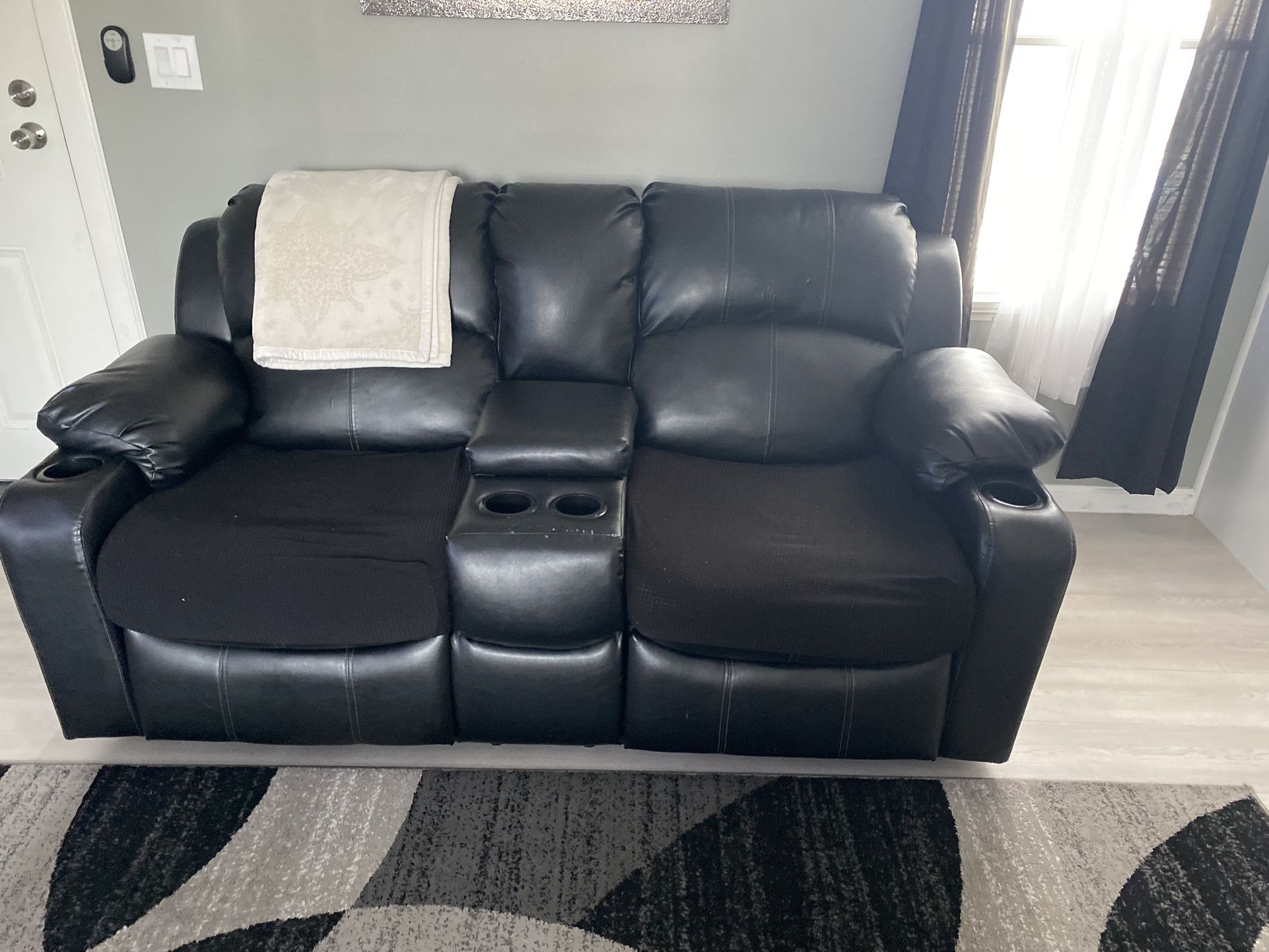 Two Seater Leather Couch 