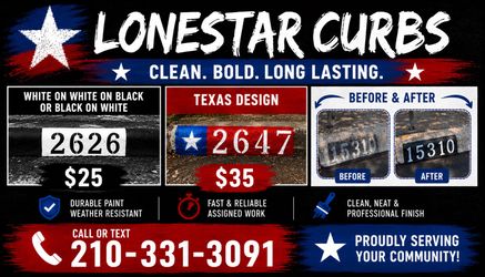 curb painting services in stone oak area