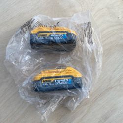 Dewalt Battery S.  (2). Power Stack. 5.0. AH