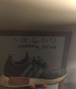 Adidas NMD’s - Pink and Grey glitch design