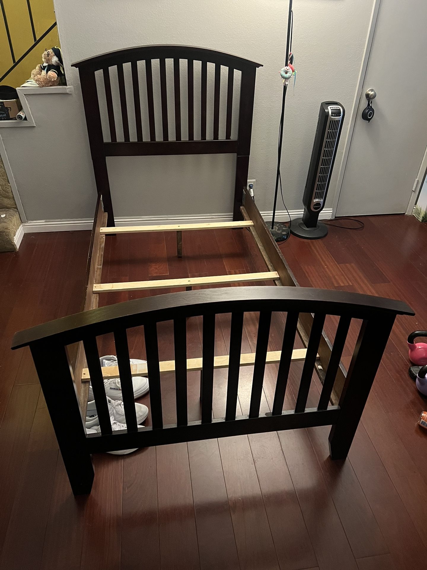 Twin Size Bed Frame ( Solid Wood ).