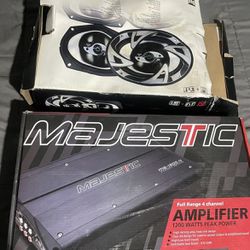 New In Box Amplifier And Car Speakers 