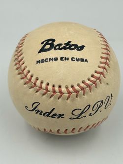 Vintage BATOS Cuba Official Baseball Hecho en Cuba INDER Industria Deportiva