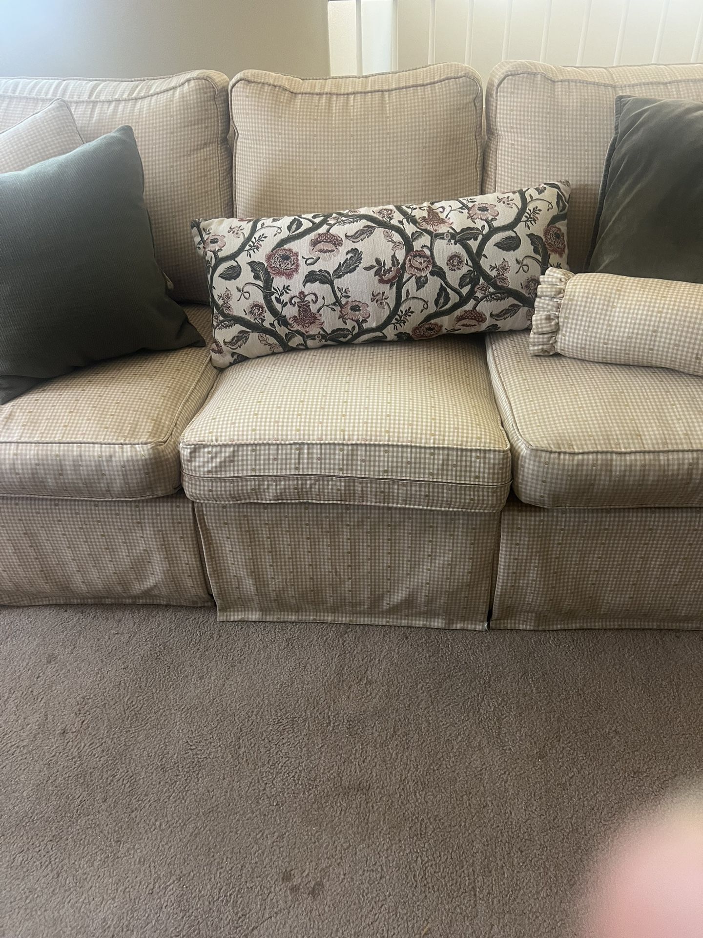 Cute Couch With Pillows For Sale.