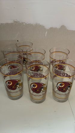 Vintage Washington Redskins drinking glasses (7)