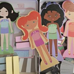 Wood Magnet Paper Dolls 