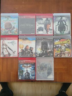 Ten (10) Playstation 3 games - Top Row Are Brand New With Original Packaging