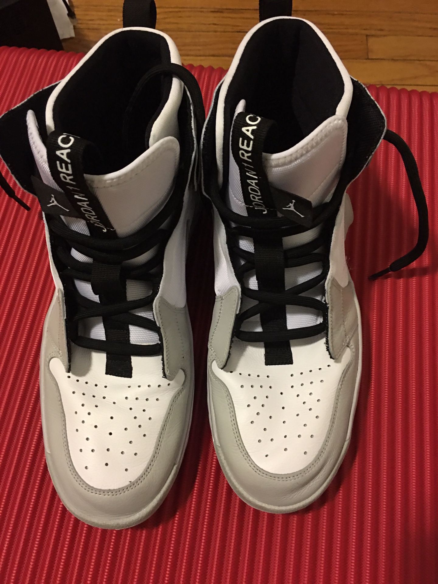 Air Jordan High React White Grey Fog AR5321 100 (Size: US 14)