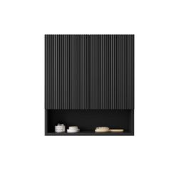 26" Wall-Mounted Striped Bathroom Cabinet