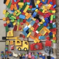 MegaBlocks Huge Lot With Wagon Over 100pcs