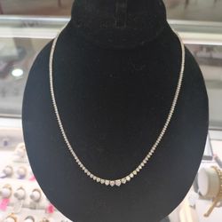 14k Solid Diamond White Gold Necklace 13.8 Grams 20 Long Layaway Available 10% Down If You Interested Please Make Sure You Ask For Maribel Thank You 