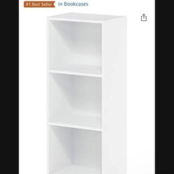 3*3 Tier Small Bookcase - White 