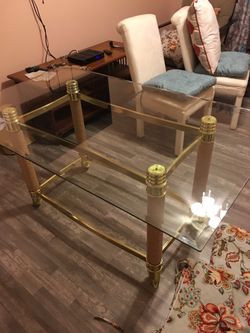 Glass kitchen table and chairs