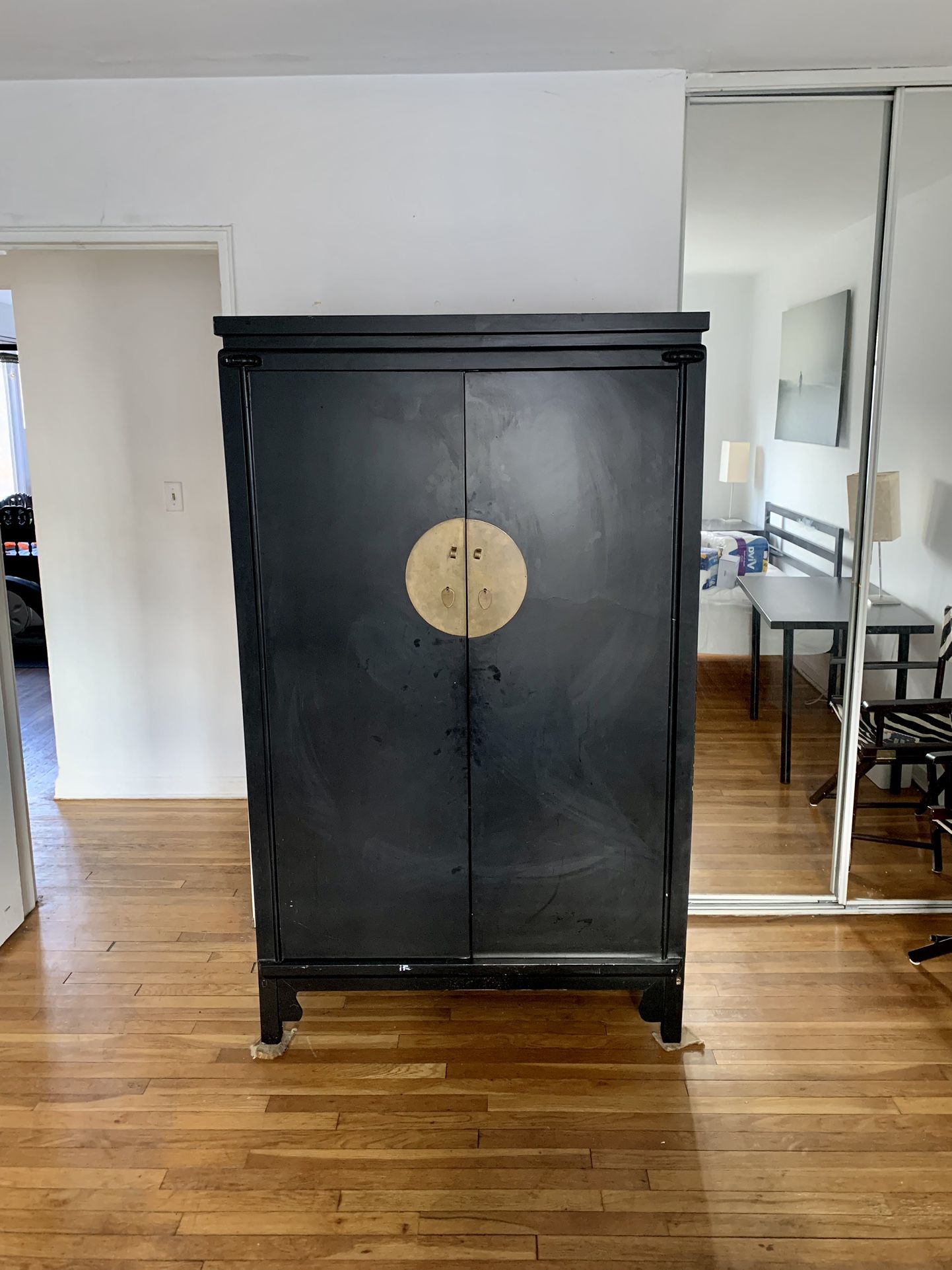 Large Asian Style Wood Armoire