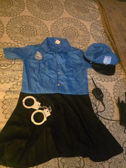 Cop Halloween costume size Large  for girls