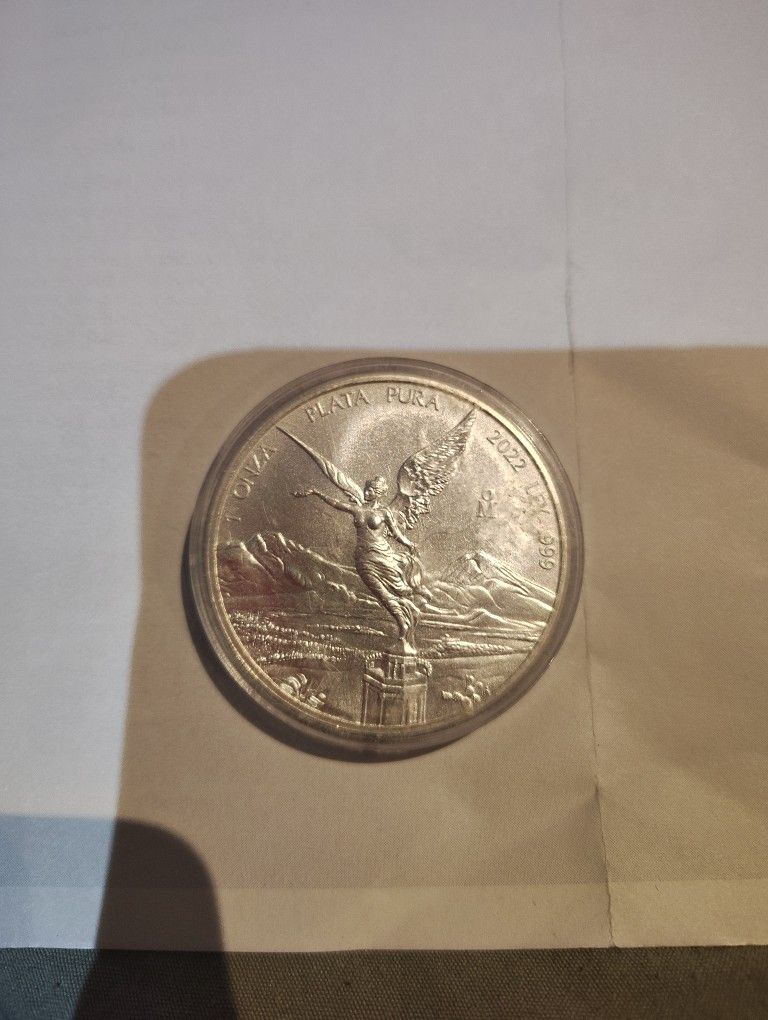 2022 1 Onza Plata Pura Ley 99.99 Libertad $80