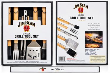 Jim Beam 5-Piece Grill Tool Set