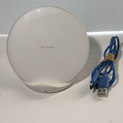 Samsung fast charge wireless charger for upright phone charging white EP-N5100