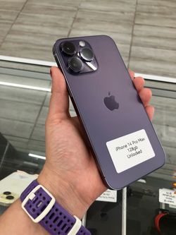 Like new purple iPhone 14 Pro Max cash or $50 down