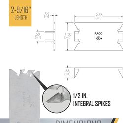 Raco 2710 cable protector plate for wood studs
