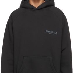 Ssense Essentials Pullover Hoodie Black Size Small