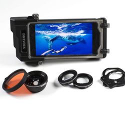 DIVEVOLK Sea Touch 2 Pro Iphone Diving Case Compatible For Iphone SE2/6/7/8/Plus/X/XS/ XS Max Including Wide Angle Lens And Macro Lens