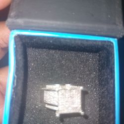 Real Sterling Silver Wedding Or Engagement Ring Size 7