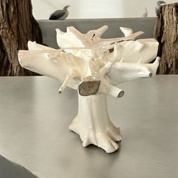 Teakwood White Base For Dinner/Breakfast Table ( No Glass)