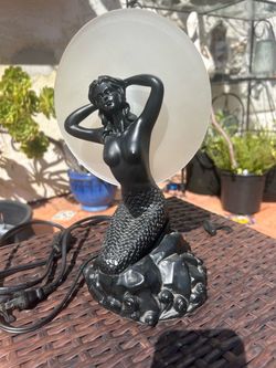 Rare 1980s Art Deco Mermaid Lamp (Works Perfectly)