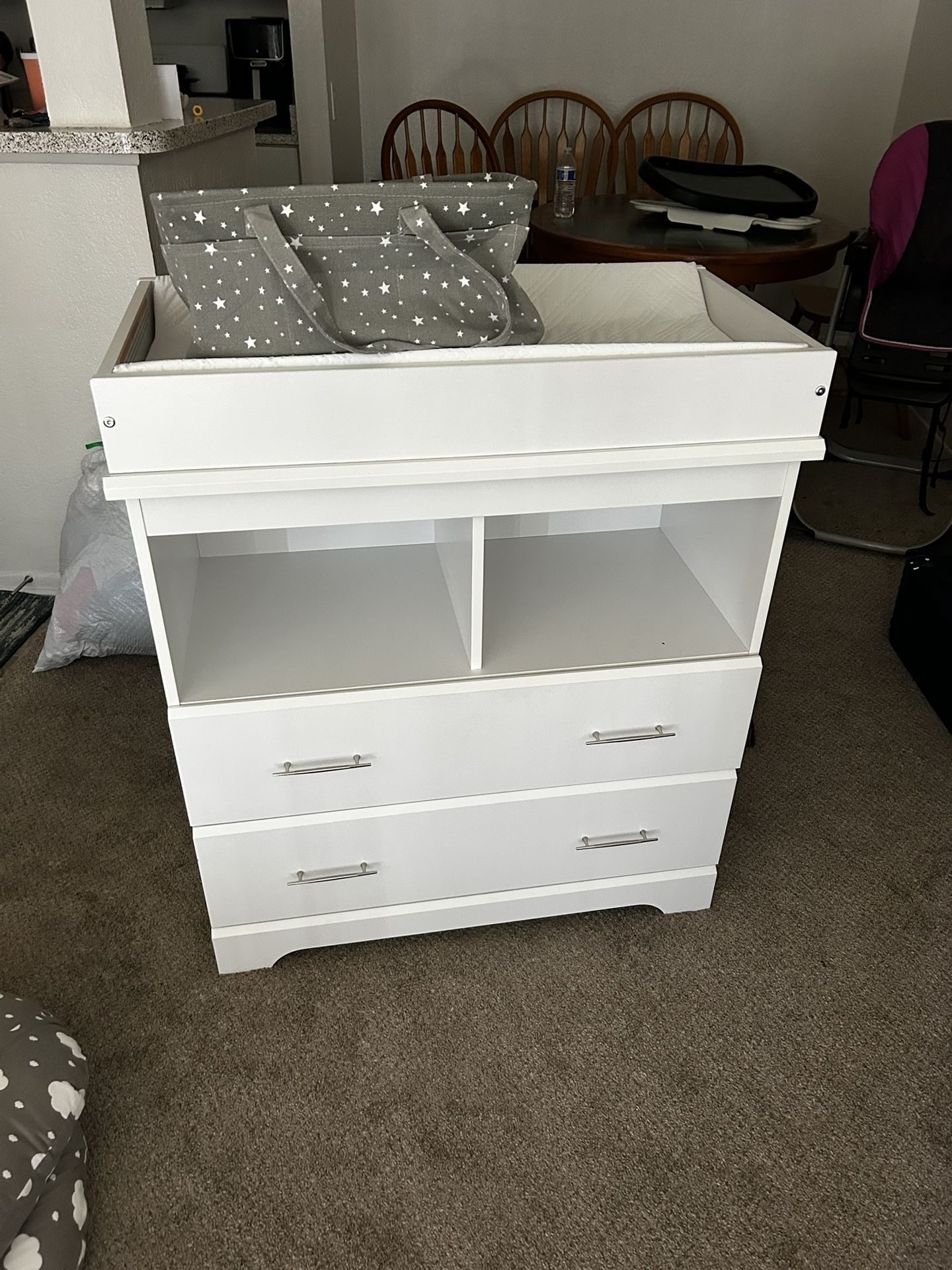 Changing Table W/ Mattress And 2 Drawers