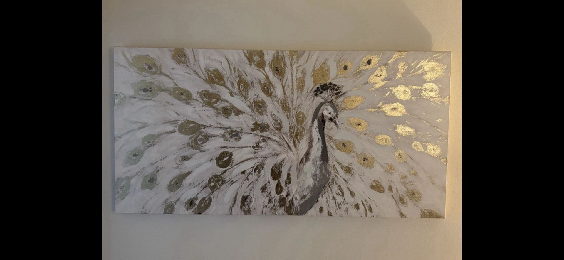Gold Peacock Canvas