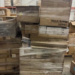 18 Mixed Wholesale Pallets – Furniture, Toys, Household & General Merchandise – 95%+ Brand New – 6FT+ Tall