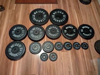 Weider 1" Weight Plates 307 Lbs.