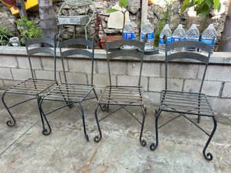 Iron steel chairs - set of 4