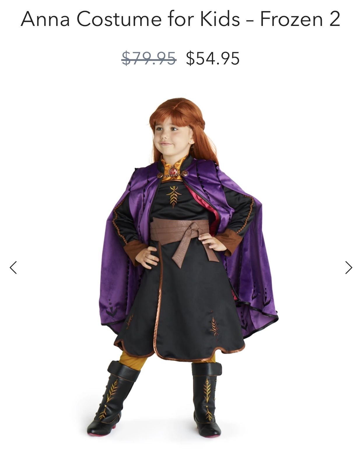 Disney Anna Costume With Boots