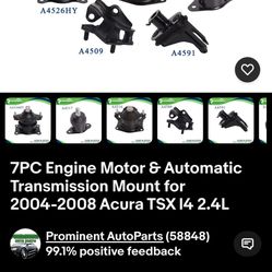 04- 08 Acura TSX 2.4L Engine Mount Kit 