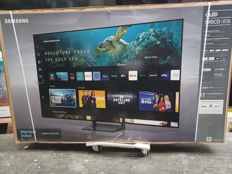 83" Screen Oled S90CD By Samsung. No Legs Included. No Scratches No Dead Pixels Or Burn Spots. New Condition Tv With Warranty