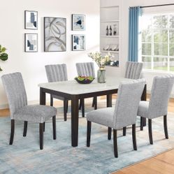 7 PIECE DINING TABLE SET BRAND NEW 